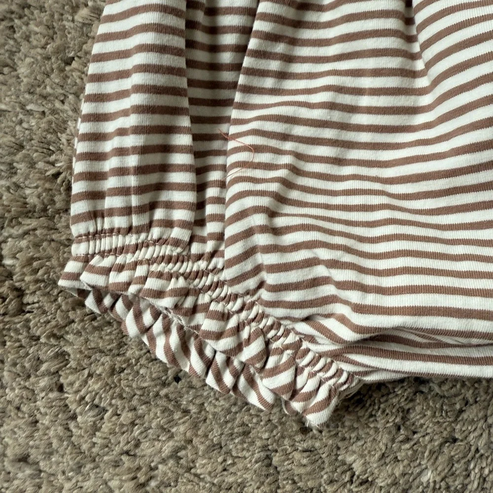 Quincy Mae Brown Striped Diaper Cover
